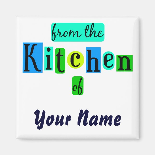 Imán De la cocina del Retro Blues Fridge Magnet (Frente)