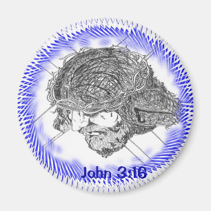 Imán de la crucifixión del 3:16 de Juan