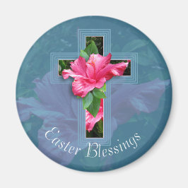 Imán de la Cruz Tropical de Pascua y Bendiciones