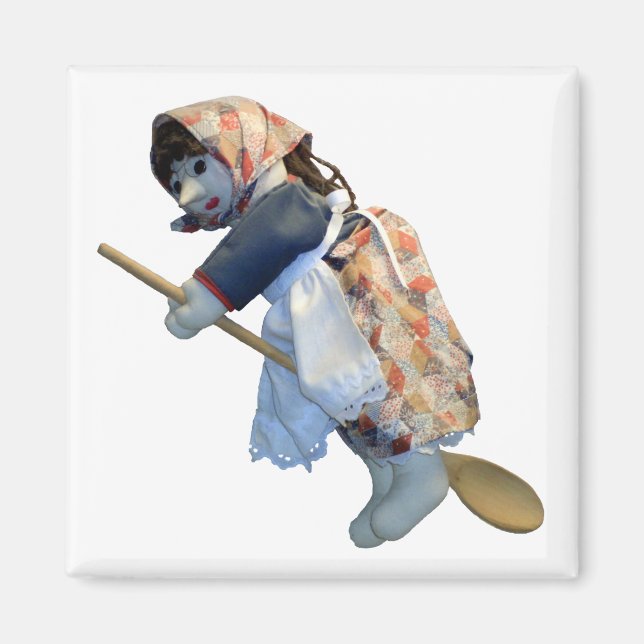 Imán de la Cuchara de Brujas de Cocina (Frente)