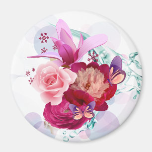Imán de la decoración 12 de la flor