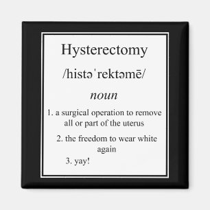 Imán de la definición de la histerectomia