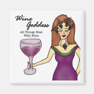 Imán de la diosa del vino
