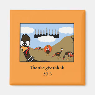 Imán de la escena de Thanksgivukkah