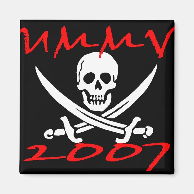 imán de la exposición de piratas UMMV 2007 (Frente)