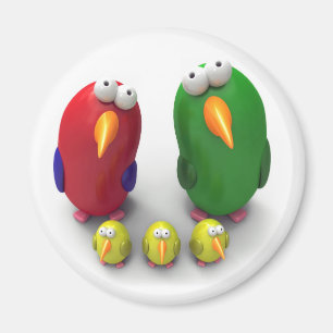 IMÁN de la familia del loro