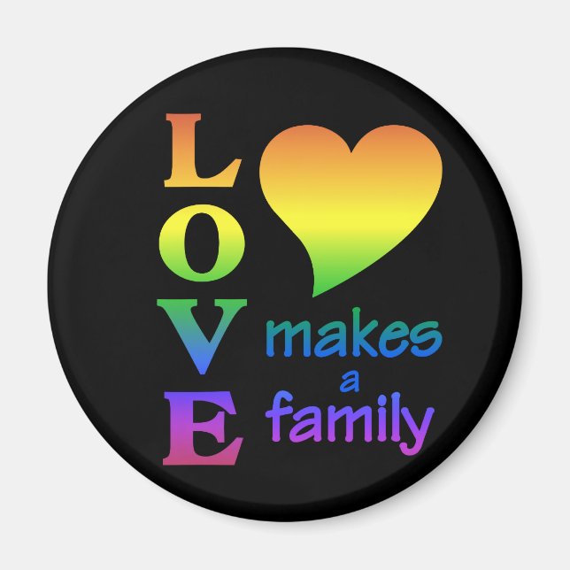 Imán de la familia Rainbow (Frente)
