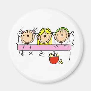 Imán de la fiesta de pijamas del chica
