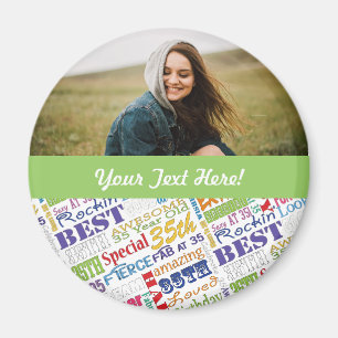 Imán De la fiesta regalos únicos y 35tos de cumpleaños