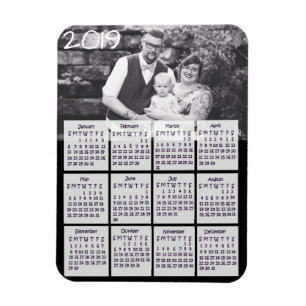 Imán de la foto de 2019 calendarios