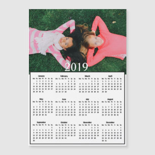 Imán de la foto de 2019 niños del calendario