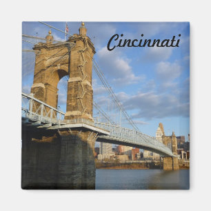 Imán de la foto de Cincinnati del puente de Juan