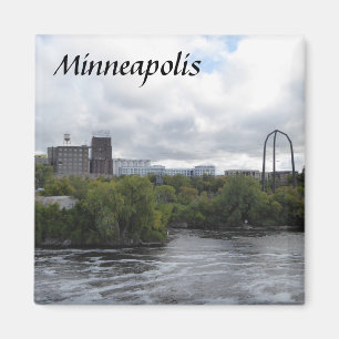Imán de la foto del río Misisipi de Minneapolis