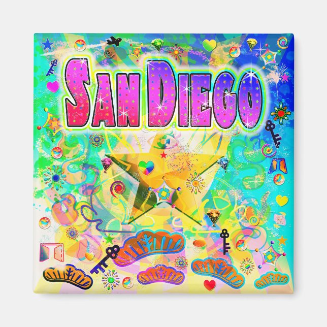 Imán de la Hora de la Época de San Diego (Frente)