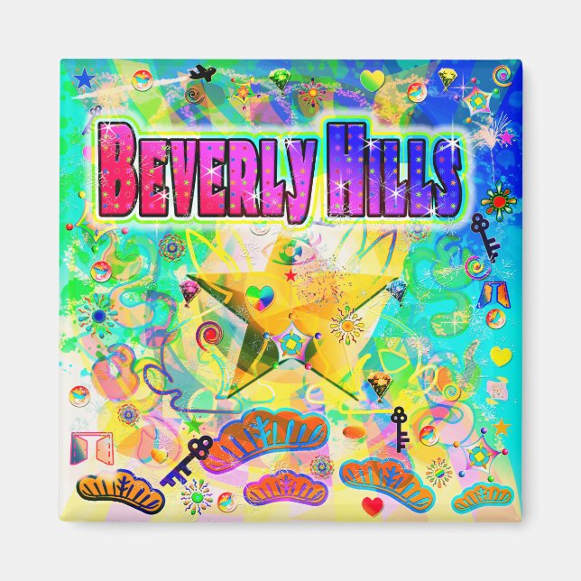 Imán de la Hora Época de Beverly Hills (Frente)