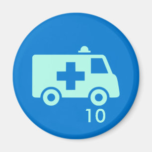Imán de la insignia - ambulancia 10