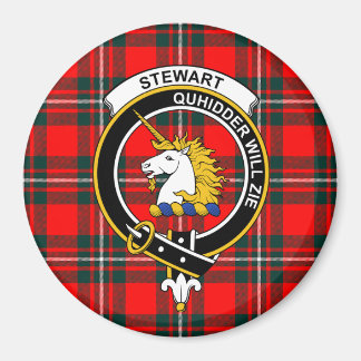 Imán de la insignia y tartán del clan Stewart