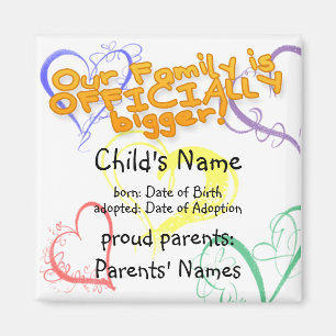 Imán de la invitación de la adopción