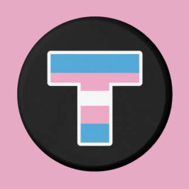 Imán de la Letra T mayúscula de la Orgullo Trans