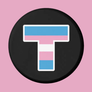 Imán de la Letra T mayúscula de la Orgullo Trans