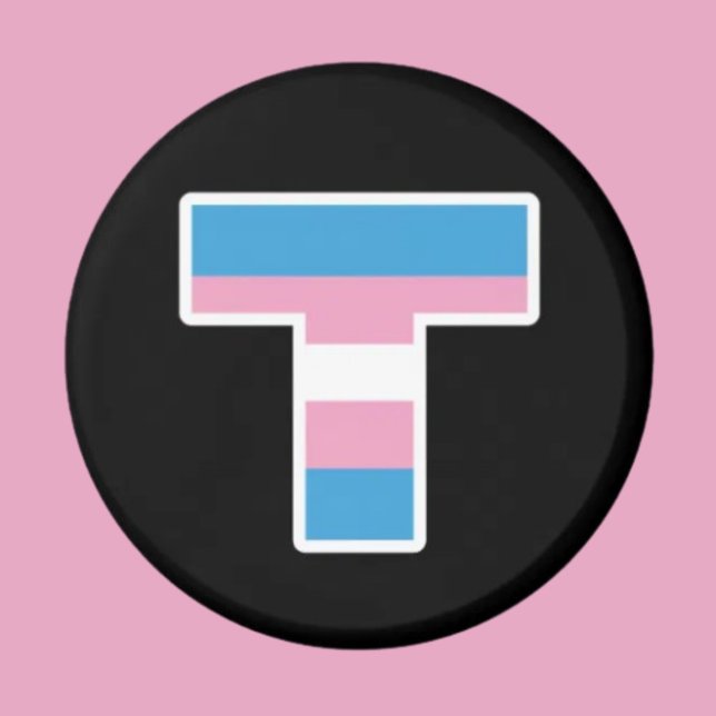Imán de la Letra T mayúscula de la Orgullo Trans (Subido por el creador)