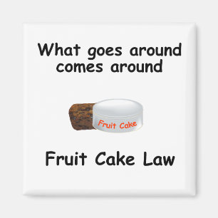 imán de la ley de la torta de la fruta