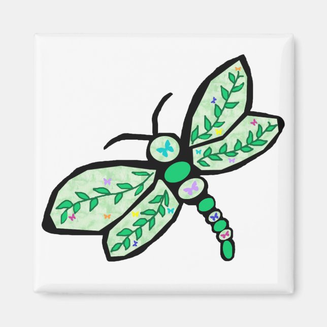 Imán de la libélula de mariposa (Frente)