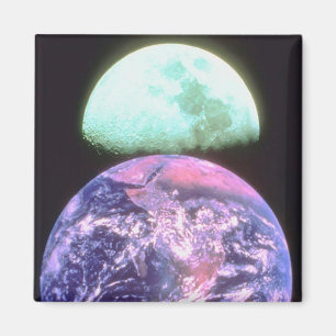 Imán de la luna de la tierra