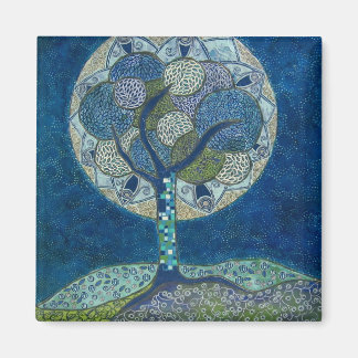 imán de la luna en flor (pintura)