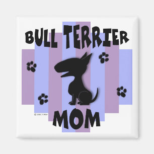 Imán de la mamá de bull terrier