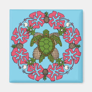 Imán de la Mandala de la tortuga de mar