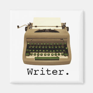 Imán de la máquina de escribir del escritor