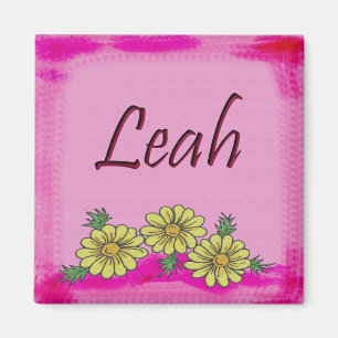 Imán de la margarita de Leah