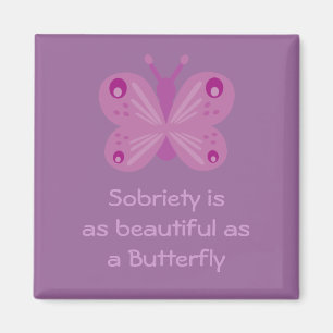 Imán de la mariposa de la sobriedad