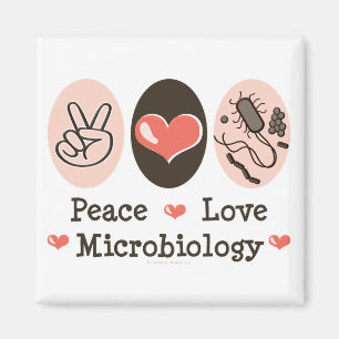 Imán de la microbiología del amor de la paz