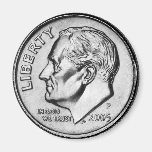 Imán de la moneda de la moneda de diez centavos