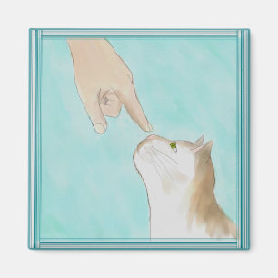 Imán de la nariz del gatito conmovedor
