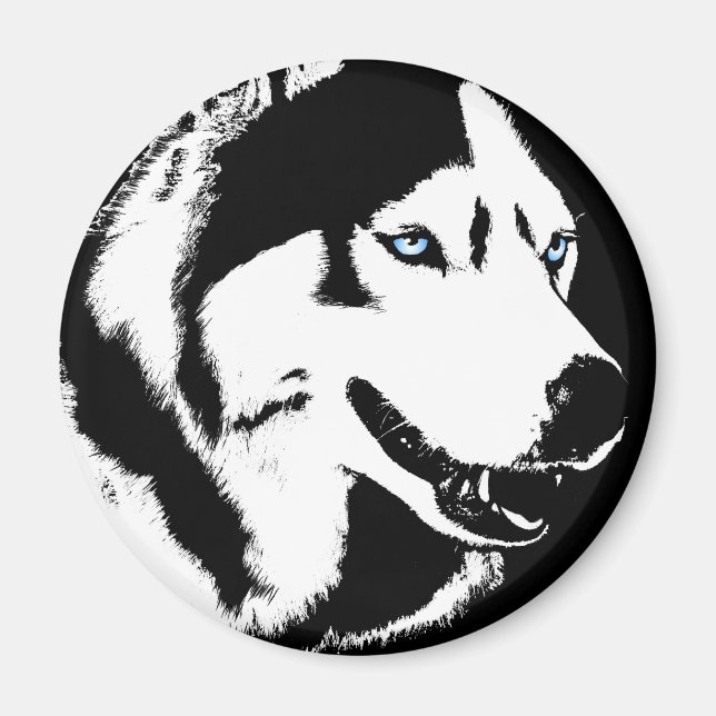 Imán de la Nevera Husky Alaskan Sled Dog Magnet /  (Frente)