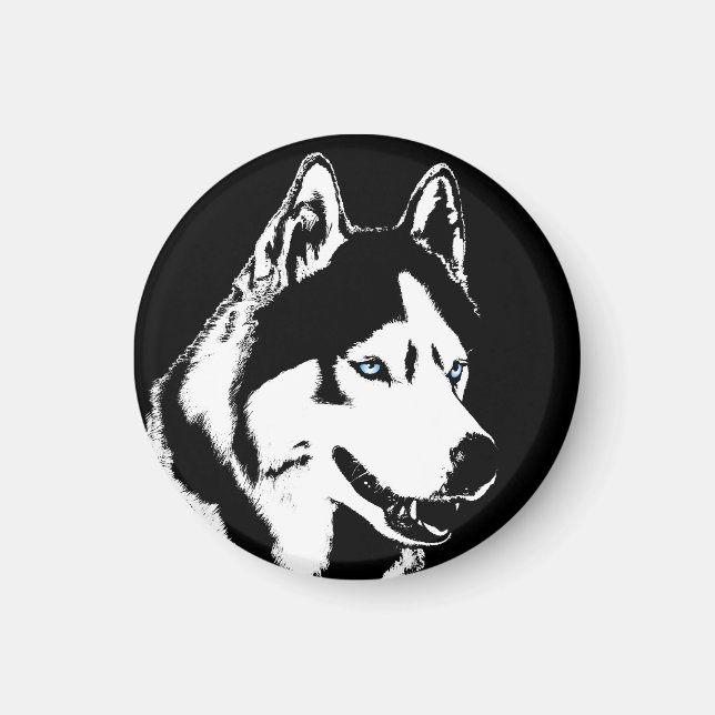 Imán de la Nevera Husky Alaskan Sled Dog Magnet /  (Frente)