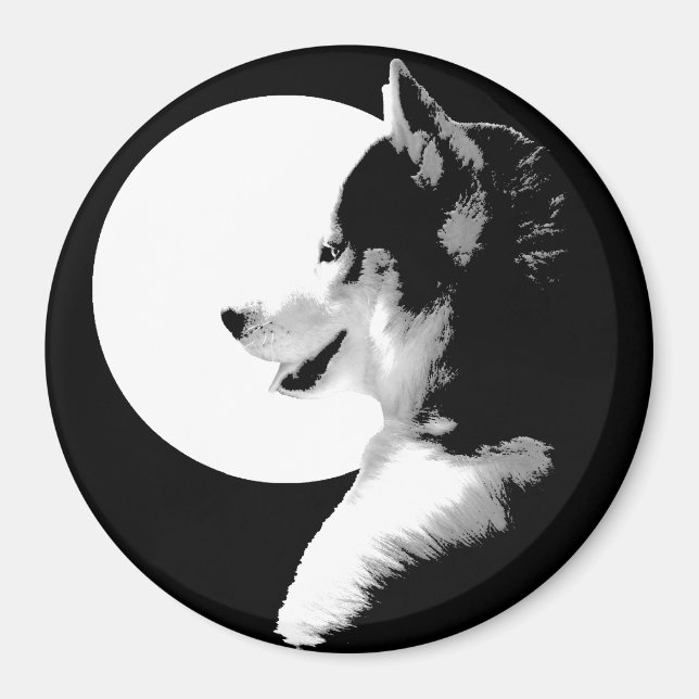 Imán de la Nevera Husky Alaskan Sled Dog Magnet /  (Frente)
