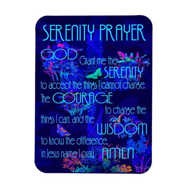 Imán de la oración de la serenidad (Vertical)