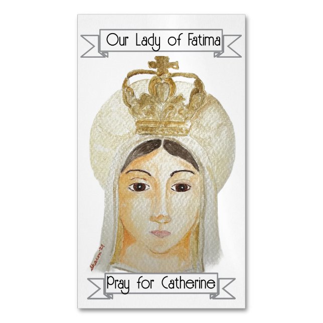Imán de la oración de Nuestra Señora de Fátima (Frente vertical)