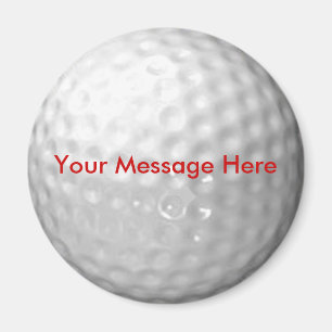 Imán de la pelota de golf - añada su mensaje