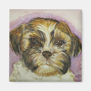 imán de la pintura del perrito