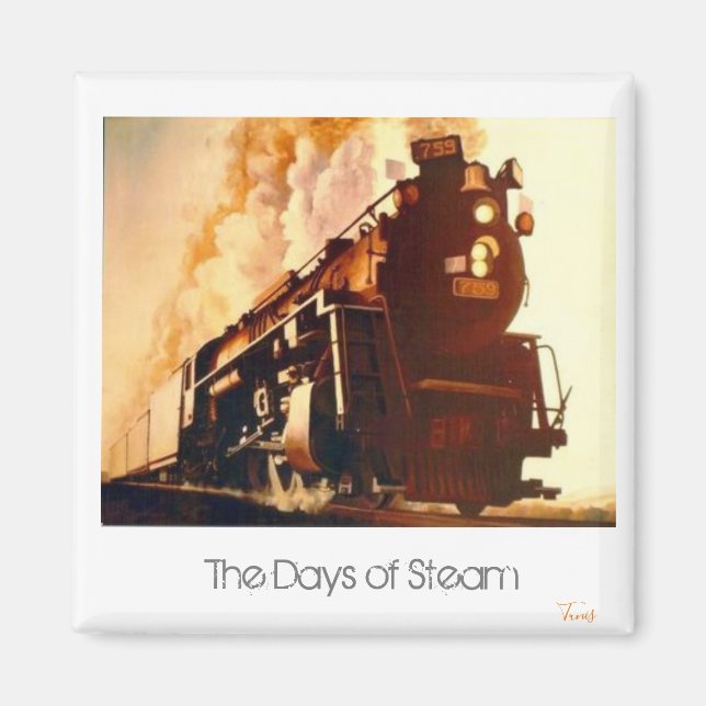 Imán De la pintura "Los días del vapor" de Bruce (Frente)