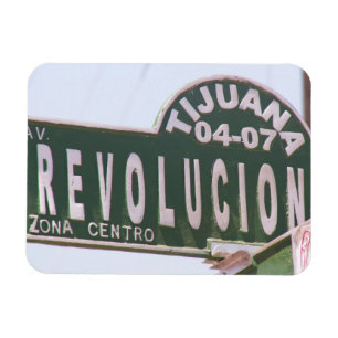 Imán de la placa de calle de la revolución de