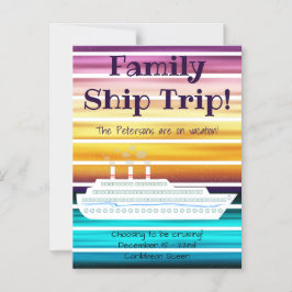 Imán de la puerta de atardecer del barco de crucer