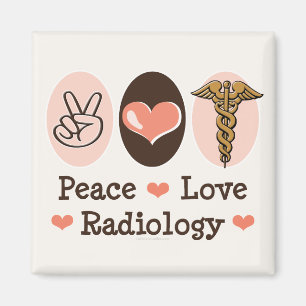 Imán de la radiología del amor de la paz