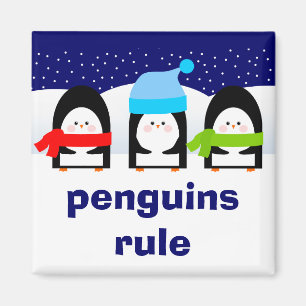Imán de la regla de los pingüinos