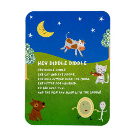 Imán de la rima infantil Hey Diddle Diddle